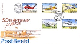 50 years airport Alderney 5v