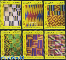 50 Years Ghana, Textile 6v