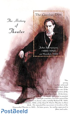 Theatre history s/s, John Barrymore