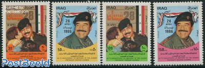Saddam Hussein birthday 4v