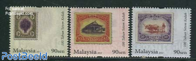 Kedah postal history 3v